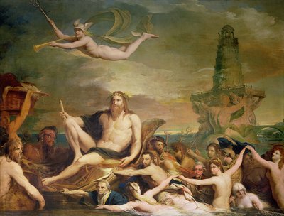 Commercio, o il trionfo del Tamigi, quarto della serie Il progresso della cultura e della conoscenza umana, c.1777-84 da James Barry