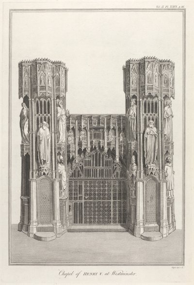 Cappella di Enrico V a Westminster da James Basire