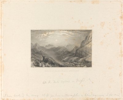 La valle in cui erano accampati i figli di Israele, con il Monte Sinai in lontananza da James Baylis Allen
