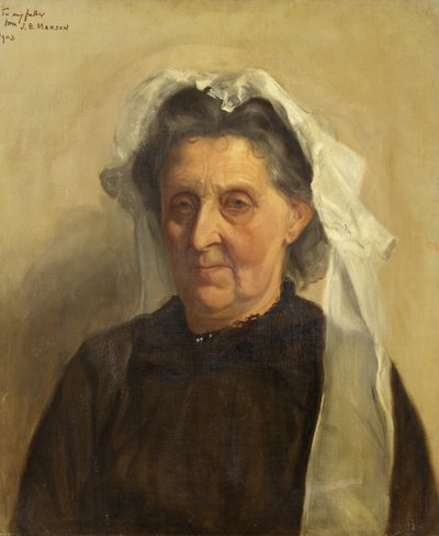 Vecchia donna con un cappello bianco, 1903 da James Bolivar Manson