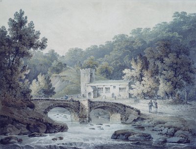 Chiesa e ponte, Hubberholme, Yorkshire da James Bourne