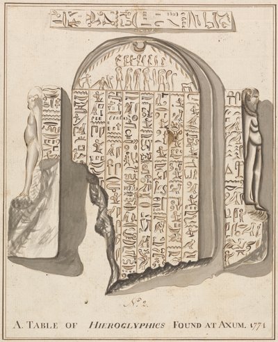 No. 2. Una tavola di geroglifici trovata ad Axum da James Bruce