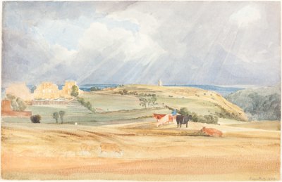 Paesaggio con Bestiame Somerset, 1830 da James Bulwer