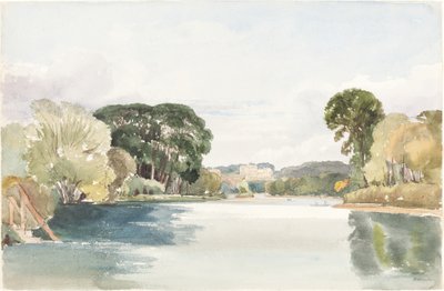 Scena fluviale con castello in lontananza da James Bulwer