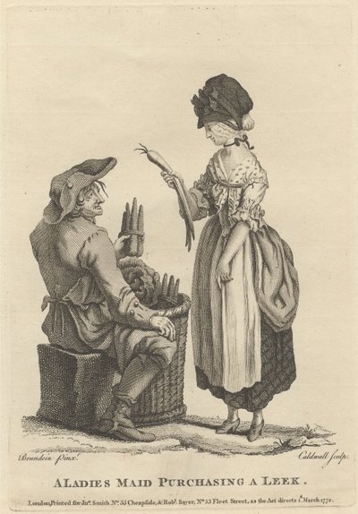 Una Cameriera che Acquista un Porro da James Caldwall