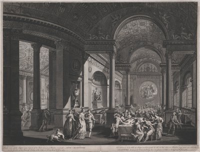 Festa campestre, 9 giugno 1774 (interno della sala da pranzo) da James Caldwall