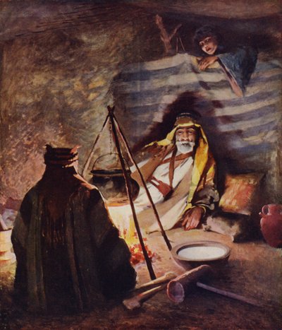 Una Casa di Capelli, Interno di una Tenda Beduina da James Clark