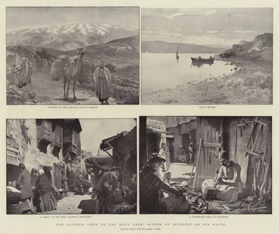 La visita del Kaiser in Terra Santa, scene di interesse sul suo percorso da James Clark