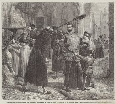 Tempo della persecuzione dei riformatori cristiani a Parigi, nel 1559 da James Clarke Hook