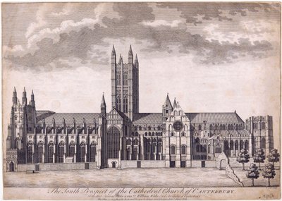 Cattedrale di Canterbury, c.1716-37 da James Cole