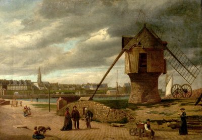 Paesaggio con Mulino a Vento, St Malo, Francia, 1877 da James Collinson
