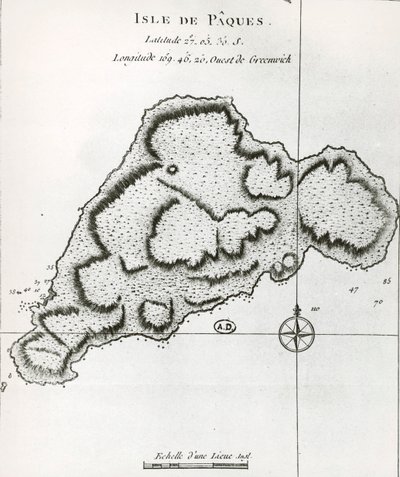 Isola di Pasqua, da Travel Atlas di James Cook da James Cook
