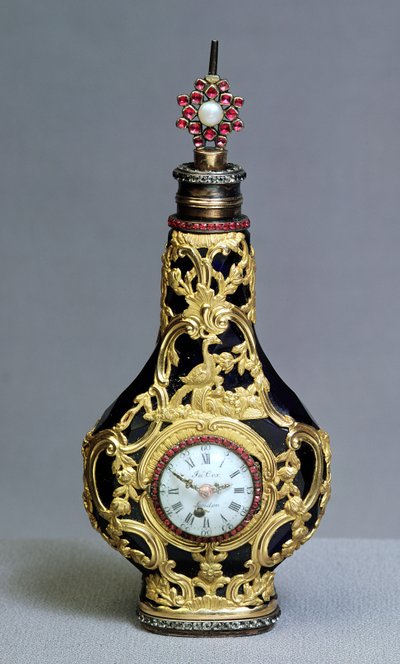 Fiaschetta da profumo con orologio e bussola da James Cox