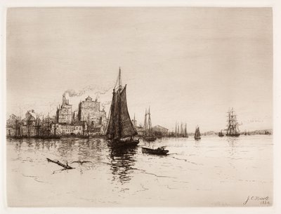 Scena del porto, 1884 da James Craig Nicoll