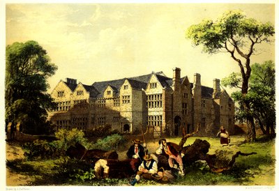 Sawston Hall, Cambridgeshire, 1848 da James Dafforne