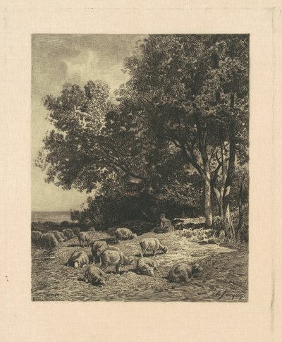Paesaggio con pecore da James David Smillie, after Charles Émile Jacque