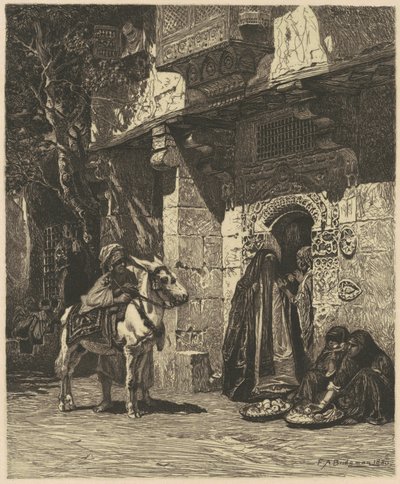 Una signora del Cairo in visita da James David Smillie, after Frederic Arthur Bridgman