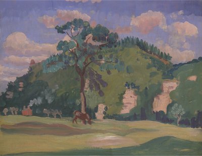 Paesaggio con un cavallo al pascolo da James Dickson Innes