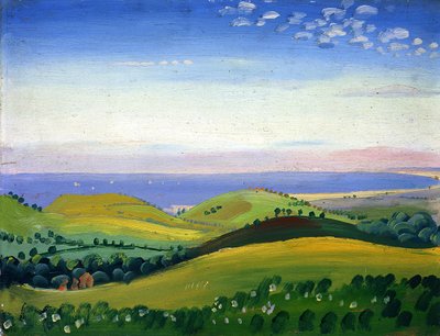 Vista dal White Hart, Guestling, Sussex, c.1911-12 da James Dickson Innes