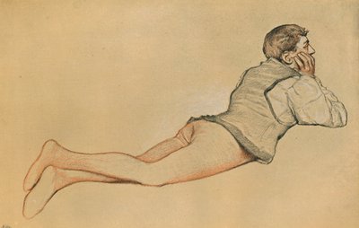 Boccaccio: La scena di apertura nel Decamerone, c1900 da James Dromgole Linton