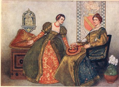 Portia e Nerissa, illustrazione da 