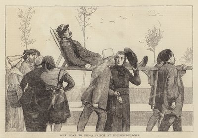 Mandato a casa per morire, uno schizzo a Boulogne-sur-Mer da James Dromgole Linton