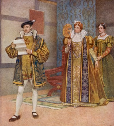 Il Mercante di Venezia di Shakespeare: Bassanio, Portia e Nerissa da James Dromgole Linton