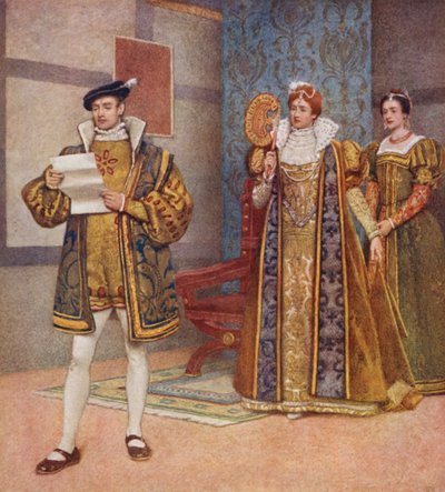 Il mercante di Venezia di Shakespeare: Bassanio, Portia e Nerissa da James Dromgole Linton