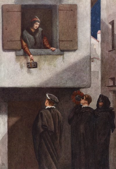 Il Mercante di Venezia di Shakespeare: Jessica, Lorenzo, Gratiano e Salarino da James Dromgole Linton