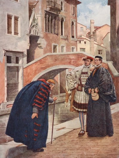 Il mercante di Venezia di Shakespeare: Shylock, Bassanio e Antonio da James Dromgole Linton