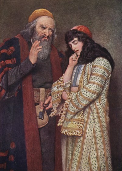Il mercante di Venezia di Shakespeare: Shylock e Jessica da James Dromgole Linton