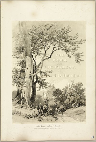 Faggio e Quercia (Frontespizio), da Il Parco e la Foresta da James Duffield Harding
