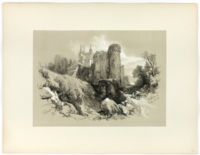 Beilstein sulla Mosella, da Selezioni pittoresche da James Duffield Harding