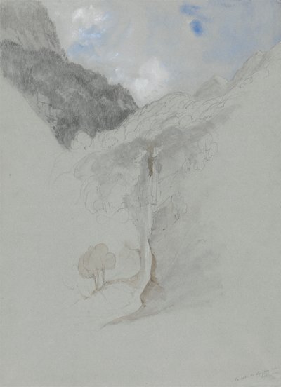 Cascata de Lys vista dal basso da James Duffield Harding