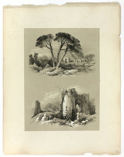 Frejus e il castello di Pennard, da Selezioni pittoresche da James Duffield Harding
