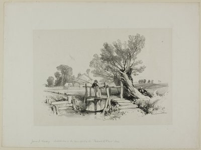 Paesaggio con ragazzo che pesca da James Duffield Harding