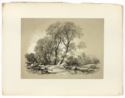 Castello di Leicester, da Selezioni pittoresche da James Duffield Harding