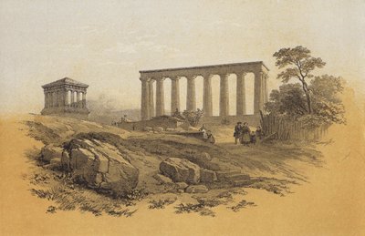 Monumento nazionale, Calton Hill da James Duffield Harding