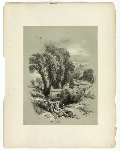 Row W. Trefriw, Galles, da Selezioni Pittoresche da James Duffield Harding