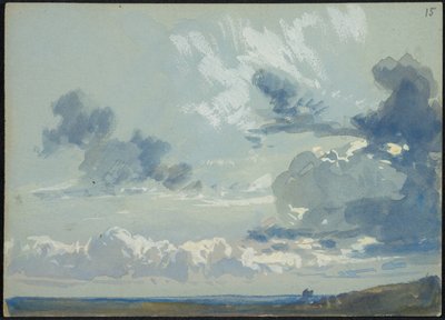 Studio del cielo con orizzonte (recto) da James Duffield Harding