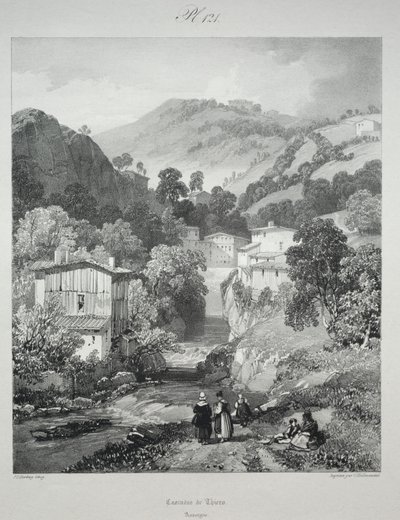 Viaggi pittoreschi e romantici nella vecchia Francia. Alvernia: Cascate di Thiers da James Duffield Harding