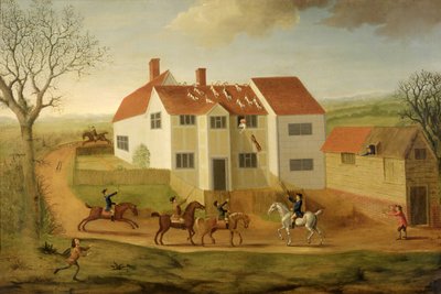 John Sidey e i suoi cani da caccia in una fattoria vicino a Hadleigh, Suffolk da James Dunthorne
