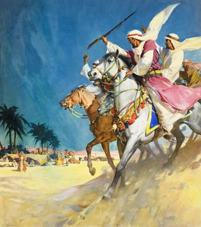 Arabi (guazzo su carta) da James Edwin McConnell