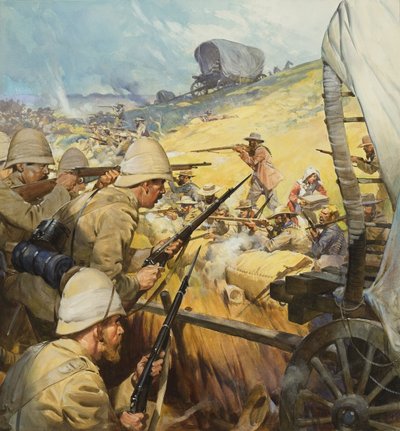 Scaramuccia della guerra boera (gouache su carta) da James Edwin McConnell