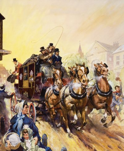Consegna della posta e dei passeggeri in pullman da James Edwin McConnell