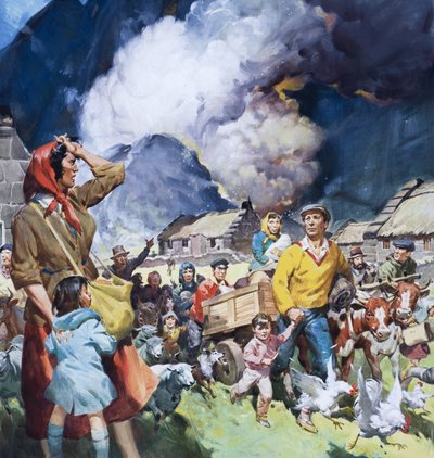 Famiglie in partenza da un disastro naturale da James Edwin McConnell