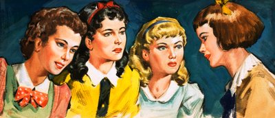 Piccole donne (guazzo su carta) da James Edwin McConnell