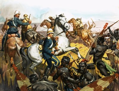 Luigi Napoleone, principe imperiale, in procinto di essere ucciso dagli zulu da James Edwin McConnell