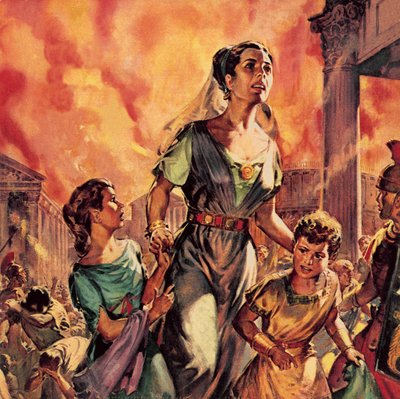 Quando Roma bruciò nel 64 (litografia) da James Edwin McConnell
