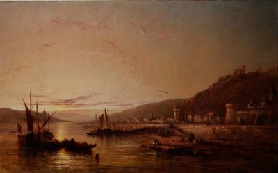 Barche da pesca al tramonto da James Edwin Meadows